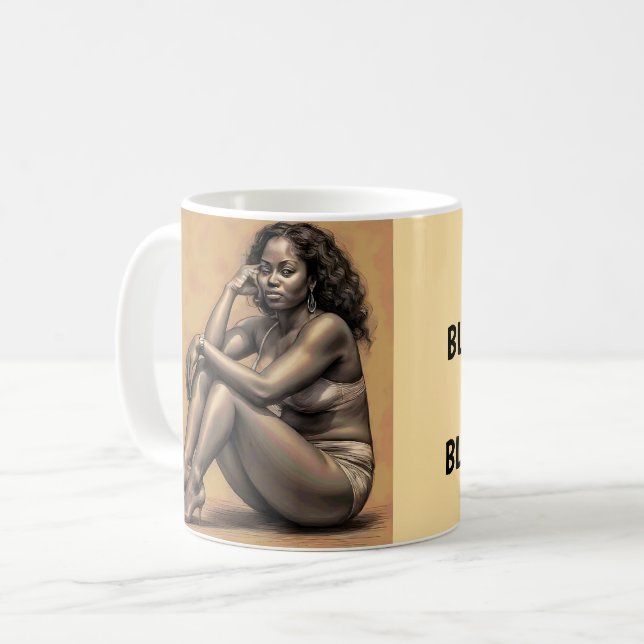 Caneca De Café Café Negro Negrito e Beleza Negra (Frente Esquerda)