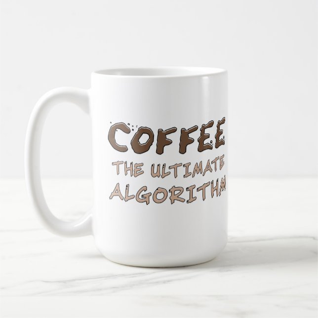 Caneca De Café Café O Algoritmo Definitivo Engraçado Programador (Esquerda)
