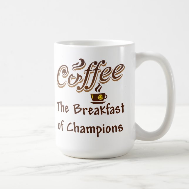 Caneca De Café Café o pequeno almoço dos campeões (Direita)