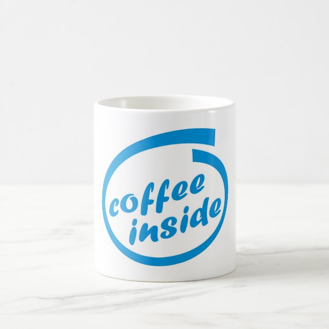 Caneca De Café Café para dentro (café). Caneca quente engraçada (Centro)
