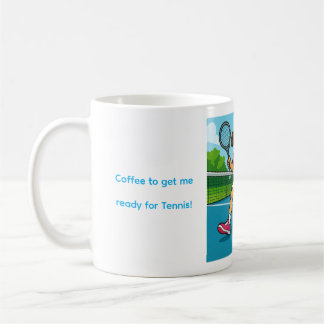 Caneca De Café Café para me preparar para o tênis!