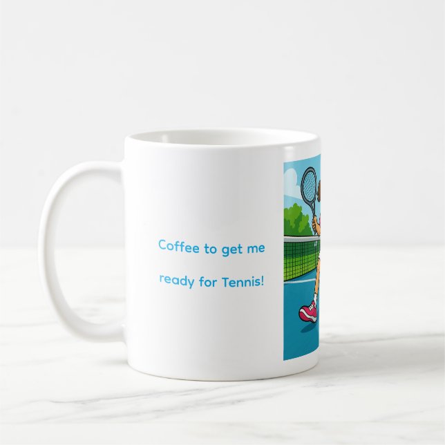 Caneca De Café Café para me preparar para o tênis! (Esquerda)