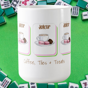 Caneca De Café Café, Peças & Doçuras Mahjong  / Cute Mahj Café