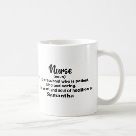 Caneca De Café Café Personalizado de Definição de Enfermeiro Moti