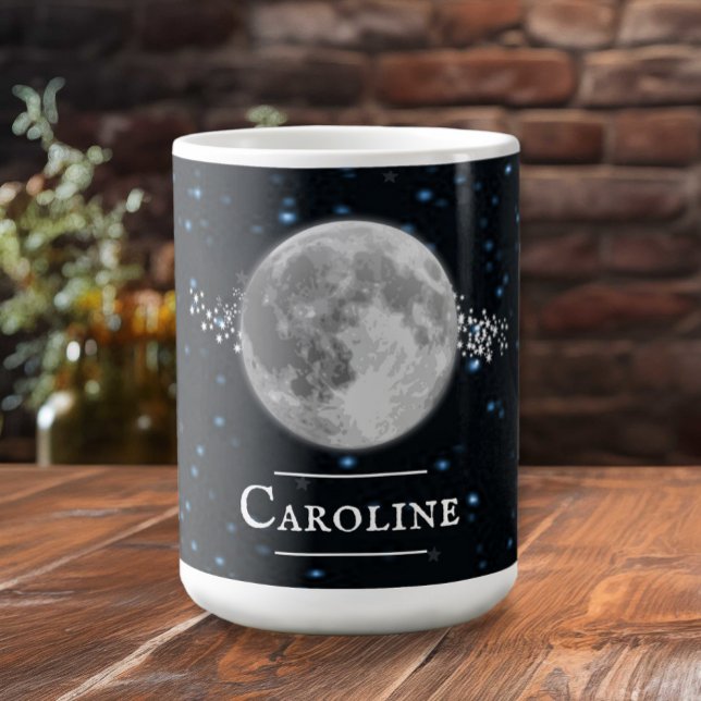 Caneca De Café Café Personalizado Lunar (Lunar Personalized Coffee Mug)