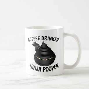 CANECA DE CAFÉ CAFÉ POOP NINJA POOPER MUGS