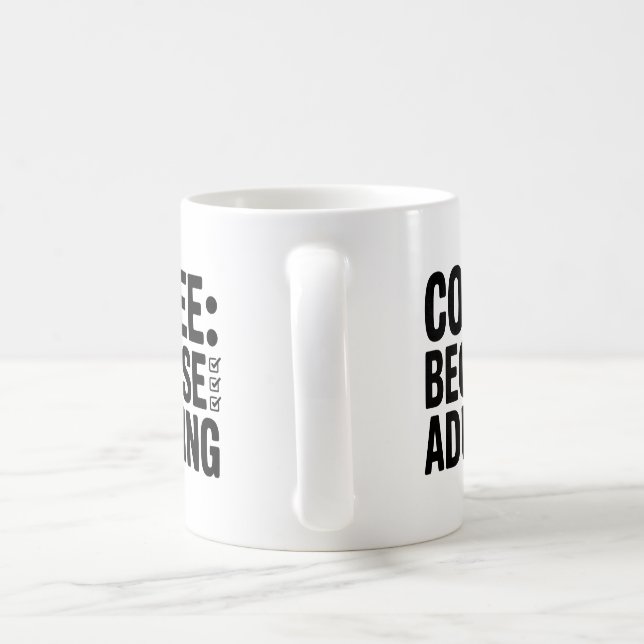 Caneca De Café Café Por Adultar Mug - Café Engraçado (Alça)