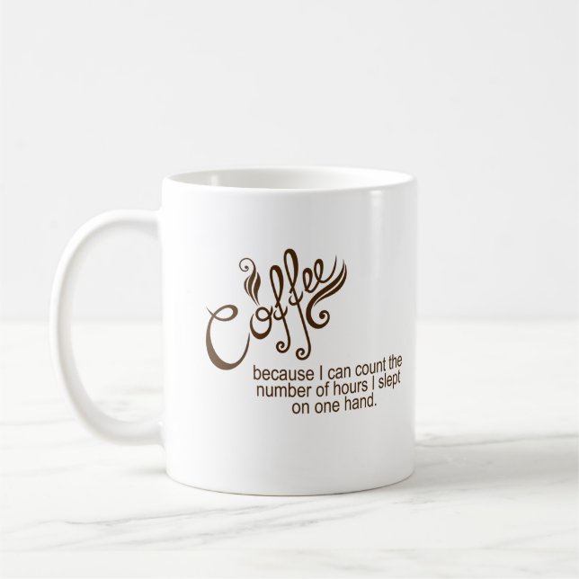 Caneca De Café Café Porque Consigo Contar Engraçado (Esquerda)