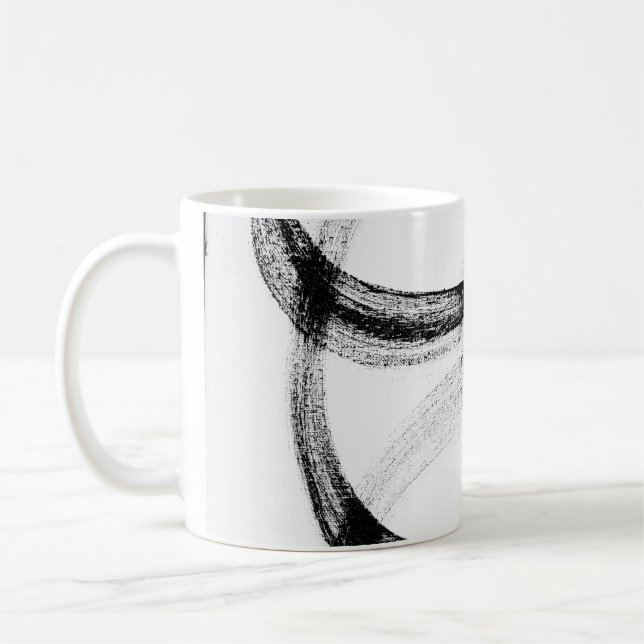 Caneca De Café Café preto e branco Mug moderno (Esquerda)