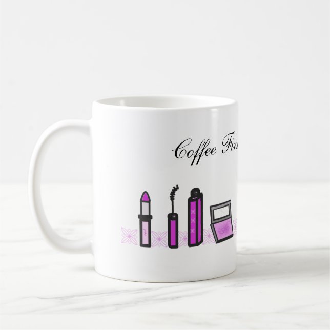 Caneca De Café Café Primeiro Depois Lábios Roxos (Esquerda)