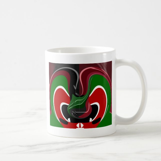 Caneca De Café Café Quênia Bandeira Hakuna Matata (Direita)