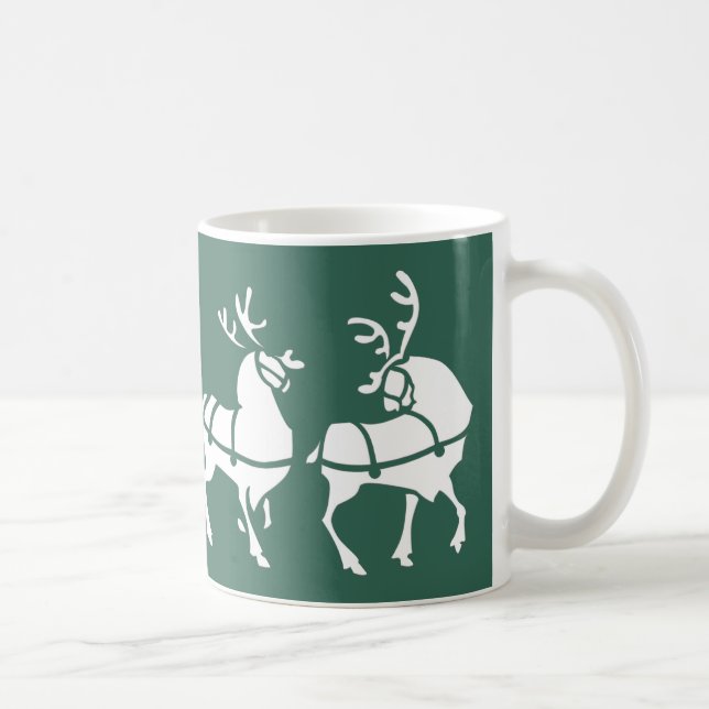 Caneca De Café Café Reindeer Mug Presente de Natal Festivo (Direita)