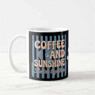 Caneca De Café Café Retro Groovy e Luz do Sol Combinam Melhor Jun