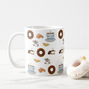 Caneca De Café Café Rosquinha Mug Feliz Aniversário Mug