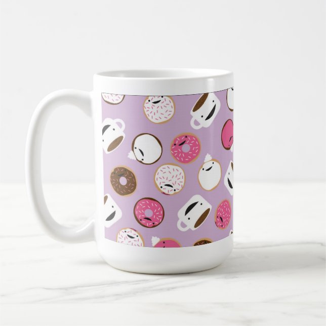 Caneca De Café café & rosquinhas felizes (Esquerda)