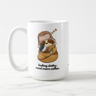 Caneca De Café Café Sleepy Sloth Hugging