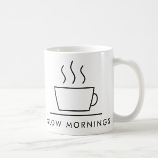 Caneca De Café Café Slow Mornings Desenho de Linha