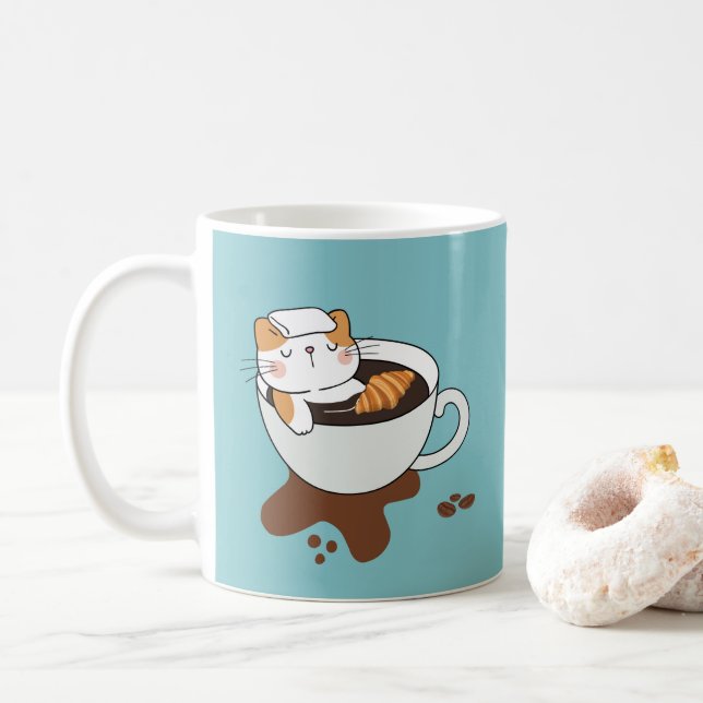 Caneca De Café Café Spa do Gato (Com Donut)