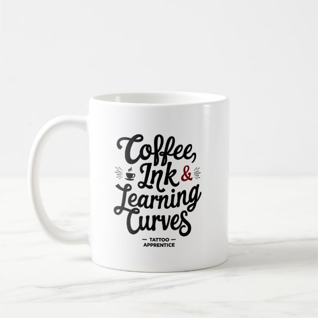Caneca De Café Café, Tinta & Curvas de Aprendizado – Aprendiz de  (Esquerda)