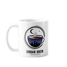 Café Urbano da Silhueta da Cidade