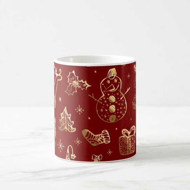 Caneca De Café Café Vermelho e Dourado (Centro)