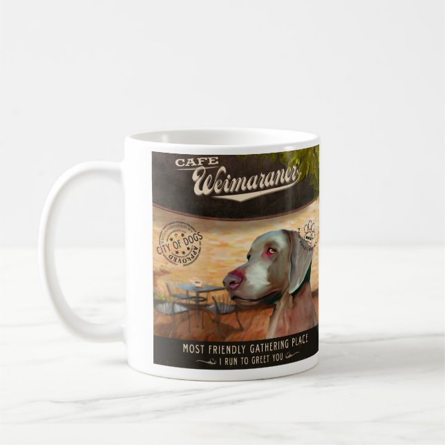 Caneca De Café Café Weimaraner (Esquerda)