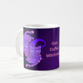 Caneca De Café Café Witchcraft Gemini Retro Neon Roxo