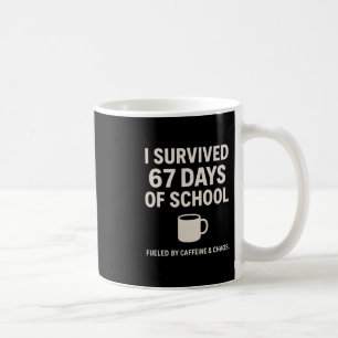 Caneca De Café Cafeína E Caos Divertido Professor Aluno 6-7 Meme
