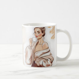 Caneca De Café Cafeína e Confiança - Mãe Engraçada Coffee Mug