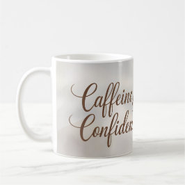 Caneca De Café Cafeína e Confiança - Na moda Coffee Mug