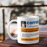 Caneca De Café Cafeína Funny Caffeine Rx Prescrição Rx Mugs<br><div class="desc">Legal,  caneca divertida com uma etiqueta engraçada de prescrição de café. Personalize-o adicionando seu próprio nome ou personalize-o para alterar outros detalhes.</div>