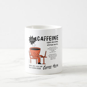 Caneca De Café Cafeína Me Ajuda A Continuar Fazendo Café Trendy