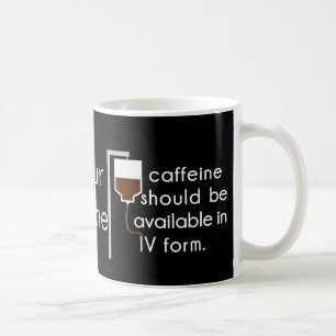 Caneca De Café cafeína na IV, humor de enfermeiro