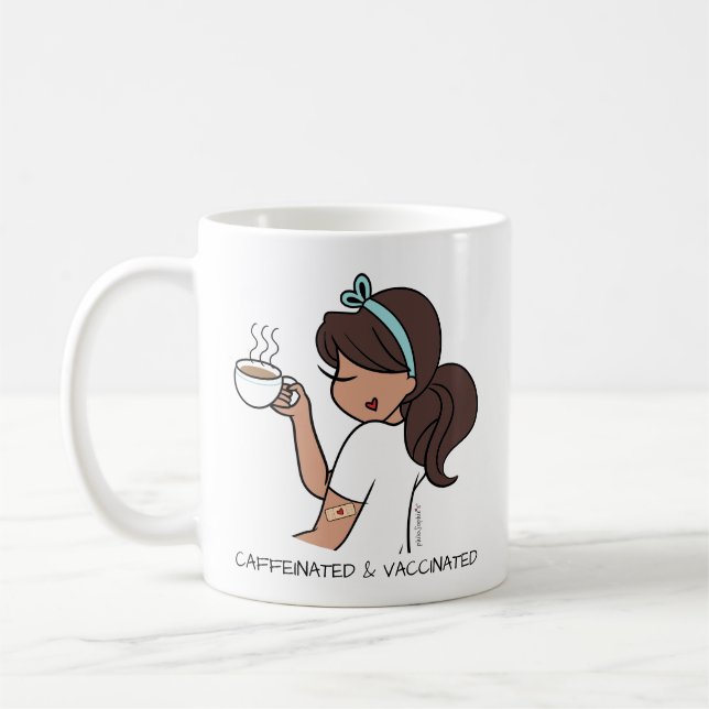 Caneca De Café Cafeinado Personalizado e Café Vacinado (Esquerda)
