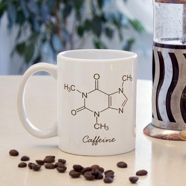 Caneca De Café Cafeine Molecule Cafés Personalizados (Criador carregado)