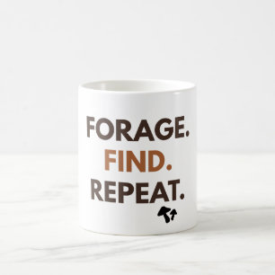 Caneca De Café Cafeleira de Duas Cores Forragear Encontrar Repeti