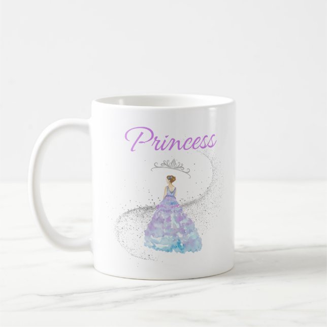 Caneca De Café cafeteira princesa café roxo caneca (Esquerda)