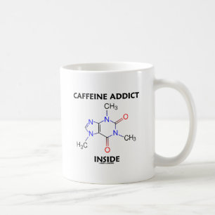 Caneca De Café Caffeine Addict Dentro (Caffeine Molecule)
