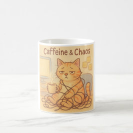 Caneca De Café Caffeine and Choas Coffee Mug