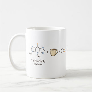 Caneca De Café Caffeine Equation–Coffee Powers You Funny Science 