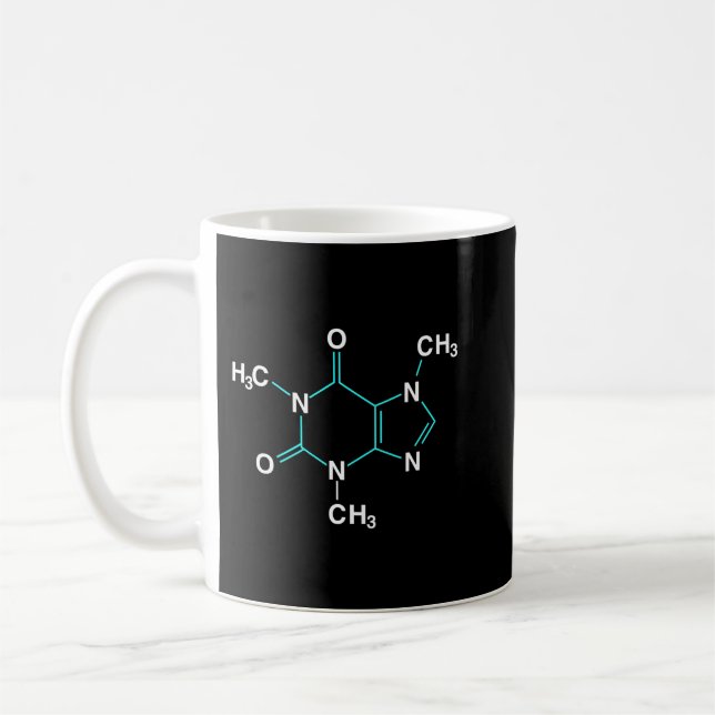 Caneca De Café Caffeine Molecule - Química Engraçada do Café Pull (Esquerda)
