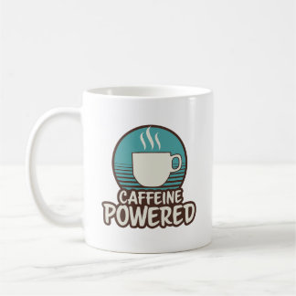 Caneca De Café Caffeine Powered Retro Mug