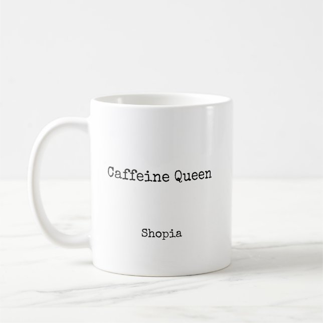 Caneca De Café Caffeine Queen Personalized (Esquerda)