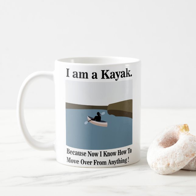 Caneca De Café Caiaque Canoagem Caiaquismo  (Com Donut)