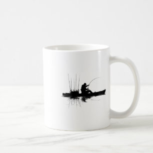 Caneca De Café Caiaque Pesca Gráfico Pescador Pescaria Caiaque A