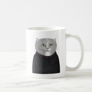 Caneca De Café Cãibras brancas CAT HUSEKEEPER