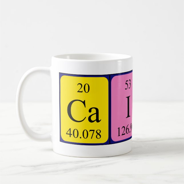 Caneca De Café Cailin periódico mesa name mug (Esquerda)