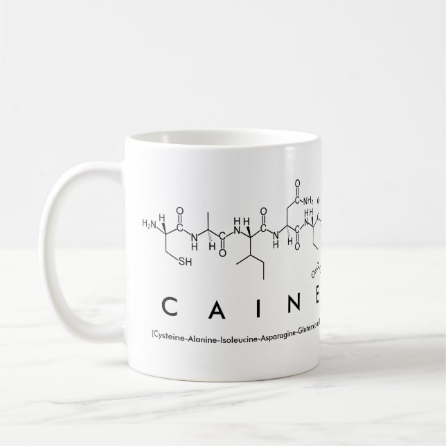 Caneca De Café Caine peptide (Esquerda)