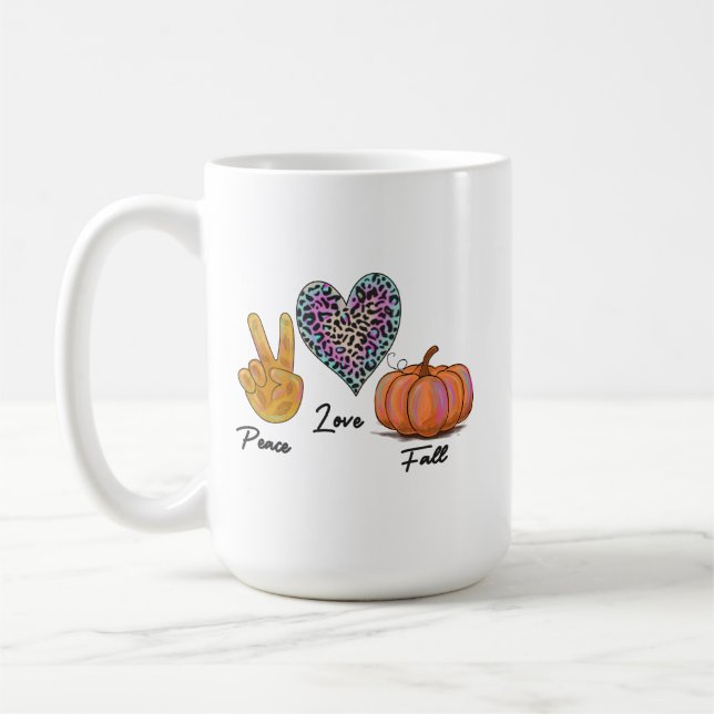 Caneca De Café Cair do Amor pela Paz (Esquerda)