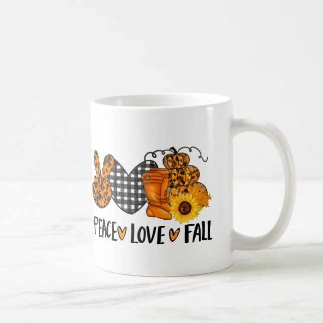 Caneca De Café Cair do Amor pela Paz (Direita)